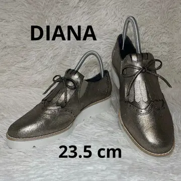 DIANA 레이스업 슈즈 메탈릭 브론즈