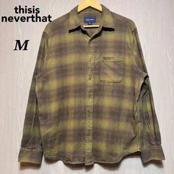 디스이즈네버댓 플란넬 셔츠 M 그린 계열