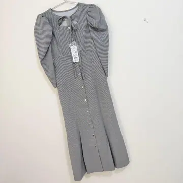 미슈마슈 치도리 체크 리본 원피스