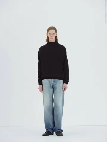 SELVEDGE FADED HEAVY DENIM WIDE PANTS