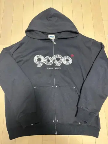 9090 나인티나인티 더블 지퍼 후드티