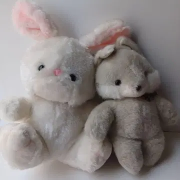 토끼 여우 봉제 인형 쇼와 레트로 당시 물건