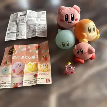 커비의 미식 페스티벌 젤리젤리대 2 2종 컴플리트와 귀여운 커비 총 5점