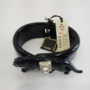 블랙 타이거 호랑이 팔찌 뱅글 이탈리아제