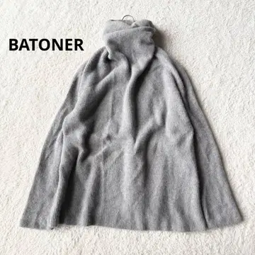 바토너 캐시미어 폭스 터틀넥 니트 스웨터 1 그레이 새상품급