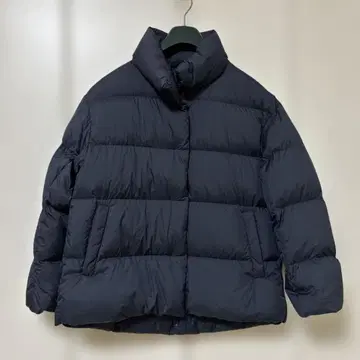 네이비 퀼팅 다운 자켓