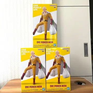 원펀맨 One Punch Life 사이타마 쇼핑 피규어 3개