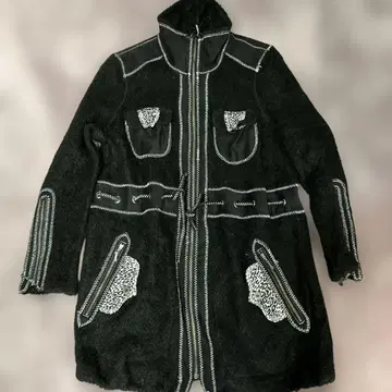 이타리야 유니크 디자인 니트 롱 코트 사이즈 9