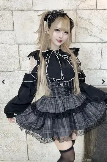 MA*RS 하이웨스트 스핀들 볼륨 치마바지 그레이 미사용 새상품