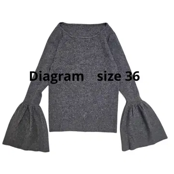 [ Diagram ] 니트 벨 슬리브 긴팔 상의 티셔츠 스웨터