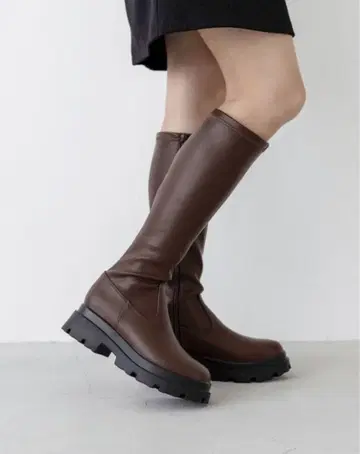 라운드토 통굽 스트레치 롱 부츠 XL 사이즈