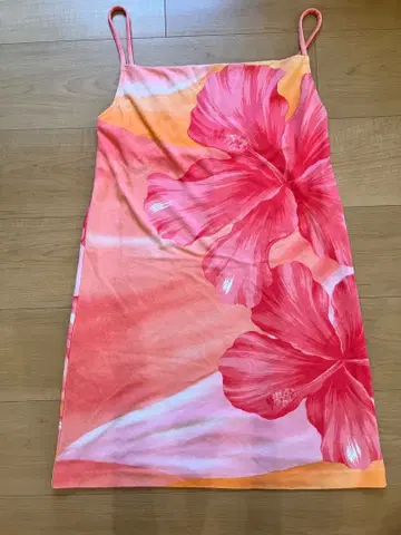 [ 당시 새상품급 ] 알바 로사 원피스 하이비스커스 꽃무늬