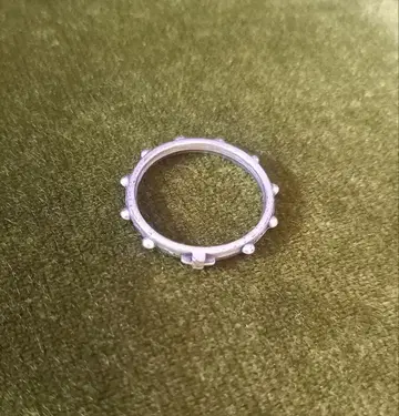 실버 비즈 장식 반지 중간 사이즈