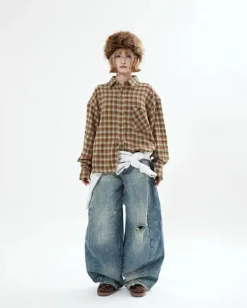 지하인 온라인 체크 셔츠 L2100 S 사이즈