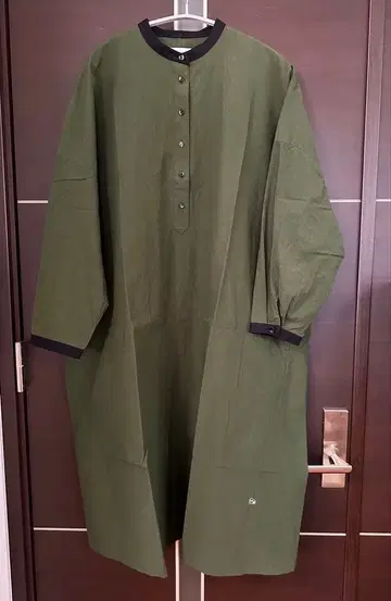 HUIS 원피스 밴드 카라 엔슈 직물 HUIS