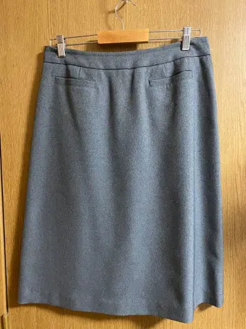 탈봇 그레이 타이트 스커트 사이드 지퍼