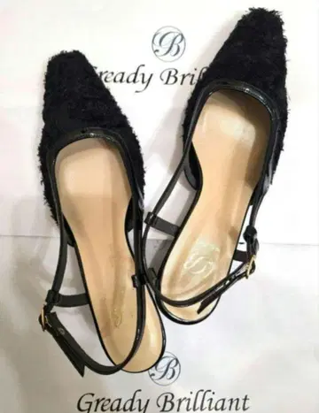 새상품 Gready Brilliant 결혼식 파티 펌프스 블랙 낮은 힐