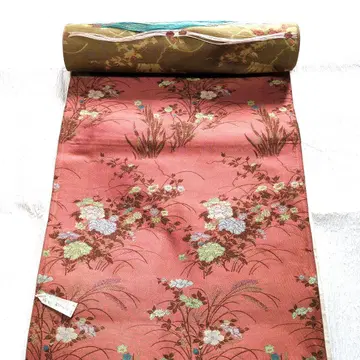 쇼소인 나고야 오비 니시진 증권 번호 부착 오비 옷감 순수 실크 미재단