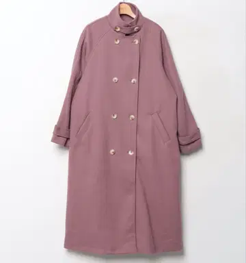 JUNOAH 핑크 롱 코트