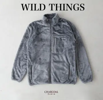 wild things 샤기 플리스 자켓 그레이 차콜