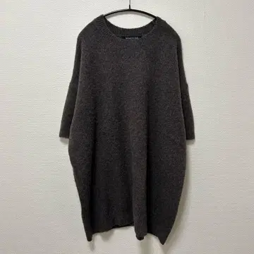 mizuiro ind 크루넥 튜닉 니트 코쿤 5분 소매