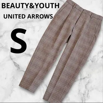 BEAUTY&YOUTH 유나이티드 애로우즈 글렌체크 테이퍼드 팬츠 S
