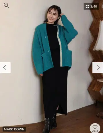 LAGUNAMOON 니트 가디건 러그문