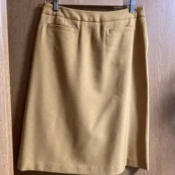 탈봇 머스타드 타이트 스커트 사이드 지퍼