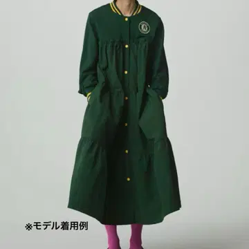 MLB 로리즈팜 Grace 바시티 자켓 콤비 원피스 프리 사이즈