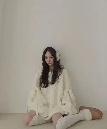 fiction tokyo 홀리데이 리본 니트 새상품 택 포함