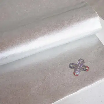 쿨하게 빛나는 실버의 무지 오비 나전칠기 원포인트 패턴