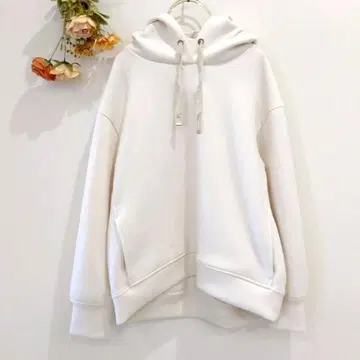 Elura 엘르 후드 부착 후드티 [ M ] 어른 럭스 화이트 베이지