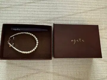 agete 화이트 펄 팔찌