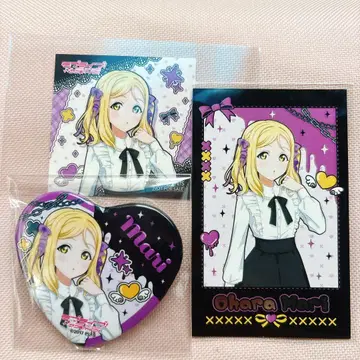 Aqours 오하라 마리 캔뱃지 카드 스티커
