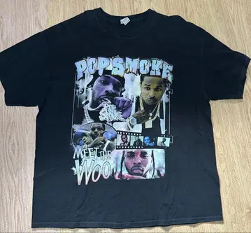 Pops Smoke Meet The Woo T셔츠 2XL 블랙