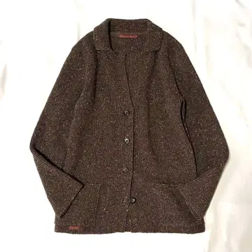 Mademoiselle NONNON 트위드풍 니트 가디건