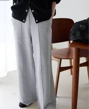 [ 새상품급 ] SLOBE IENA 이에나 쭈리 와이드 팬츠 그레이 38