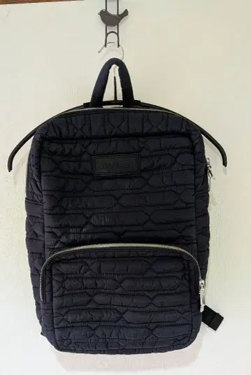 HUNTER 퀼팅 백팩 블랙