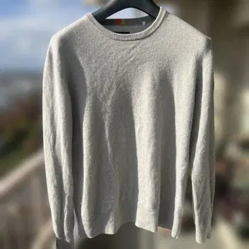 데상트 골프 캐시미어 크루넥 스웨터 그레이 L