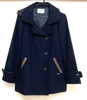 아놀드 파머 네이비 울 후드 부착 피코트