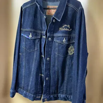 TITICACA 오버 더 레인보우 자수 데님 자켓