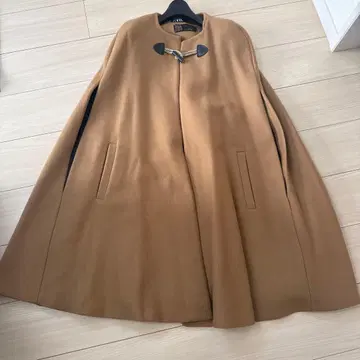 ZARA 울 혼방 브라운 케이프