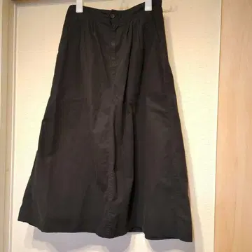 D.M.G 블랙 롱 스커트 허리밴딩