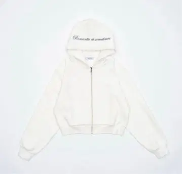 Smyeon 레이스 컴팩트 지퍼 후디 화이트