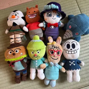 호빵맨 캐릭터 봉제 인형 8개 세트