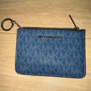 새상품급 MICHAEL KORS 올 패턴 블루 코인 케이스 패스 케이스