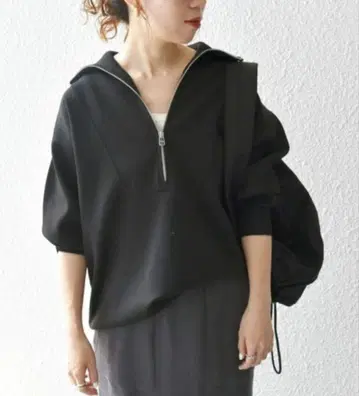 SHIPS any: [손세탁 가능] 하프 지퍼 하이넥 풀오버