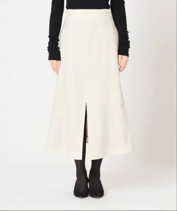 vermeil par IENA 울 플라노 앞 슬릿 스커트