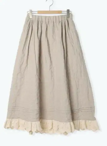 미사용 사만사 모스모스 밑단 스캘럽 레이스 개더 스커트