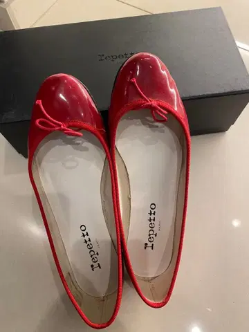 Repetto 빨간색 리본 포함 발레 슈즈 38